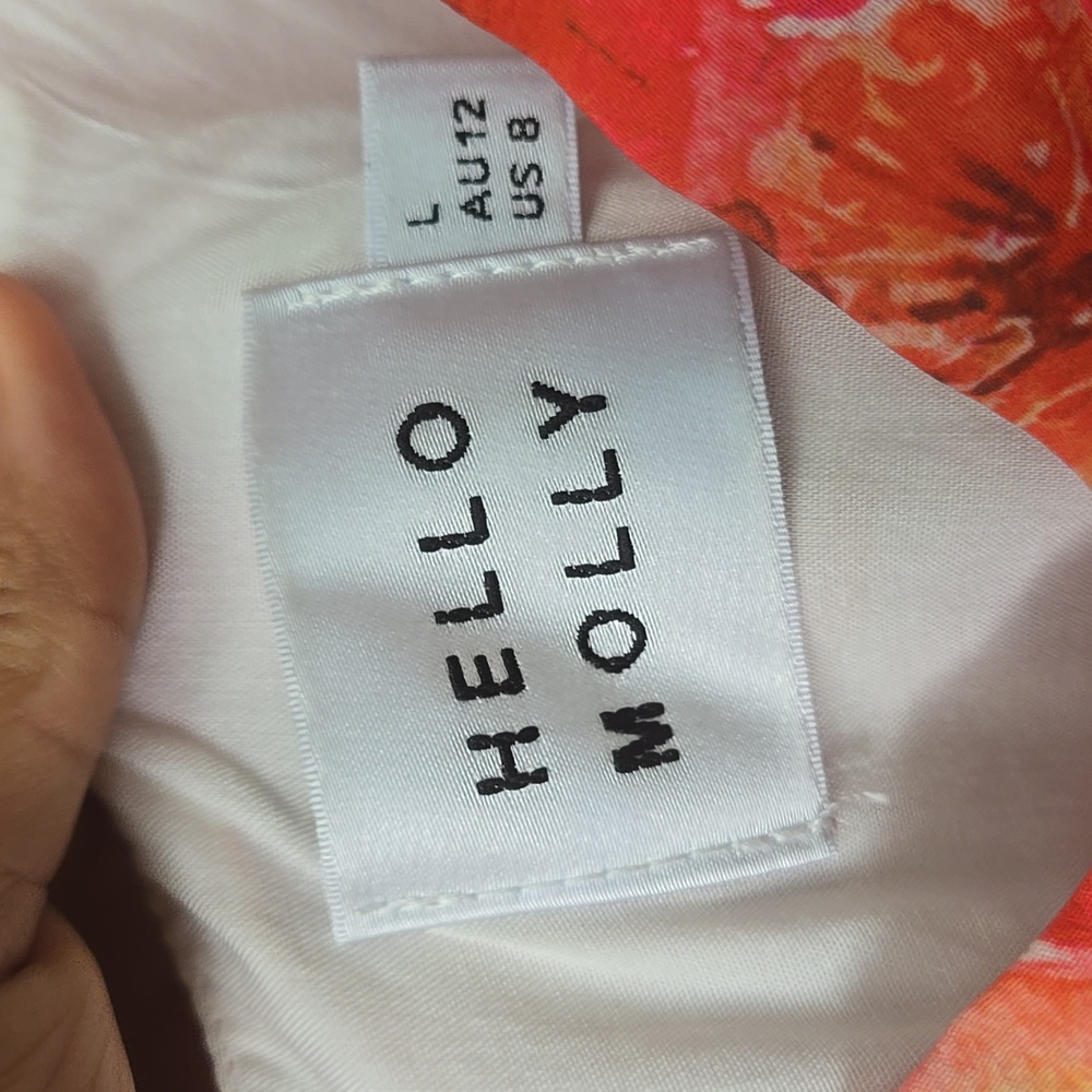 Holly Molly Elegant Pink Floral Women's Dress Size L Nwt - Picture 5 of 7